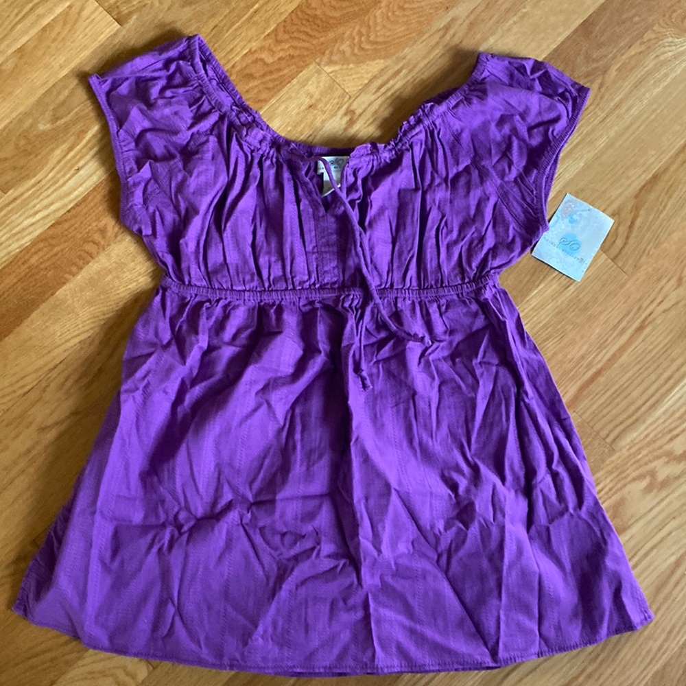 Boho - Peasant style purple top xl